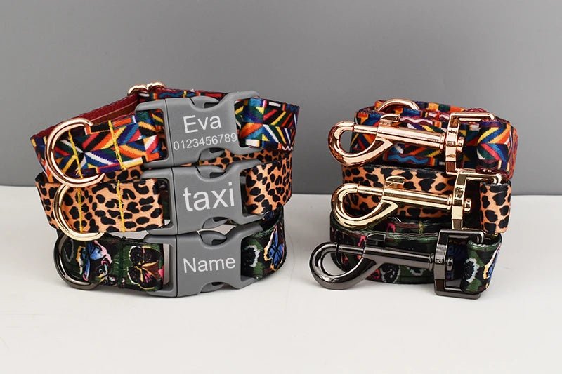 Petspuff Safety Buckle Webbing Dog Collar & Lead Set – 5 Colours for Small to Large Dogs