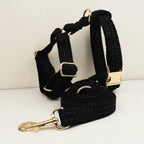 Petspuff Personalised Dog Collar with Free Engraved ID Tag – Matching Lead, Harness & Bow Set
