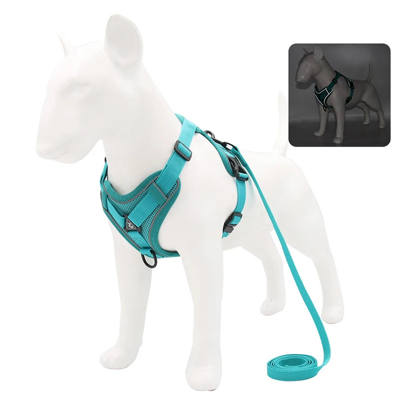 Petspuff Reflective Dog Harness & Lead Set – Adjustable Padded Vest | Small & Medium Dogs and Cats