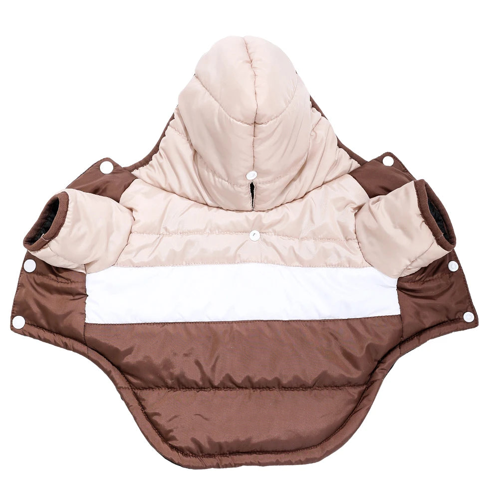 Petspuff Hooded Padded Dog Jacket – Warm Winter Coat with Lead Hole | Small & Medium Dogs