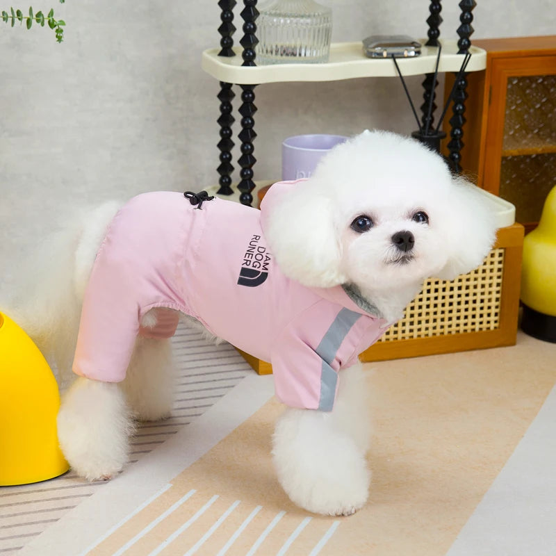 Petspuff Waterproof Fleece Dog Jumpsuit with Lead Ring – Winter Overalls | Small & Medium Dogs