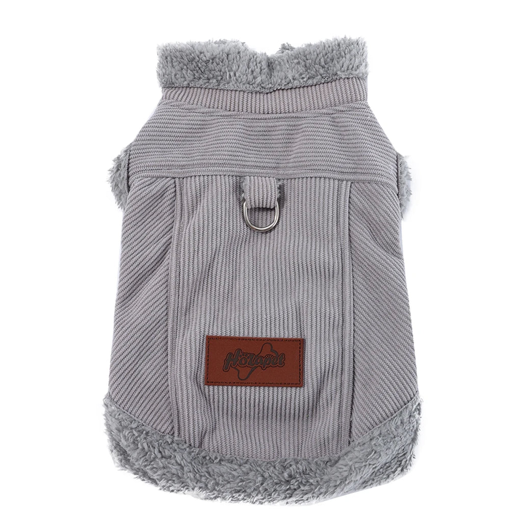 Petspuff Thick Fleece Dog Jacket – Windproof Winter Coat with D-Ring | Small Dogs & Cats