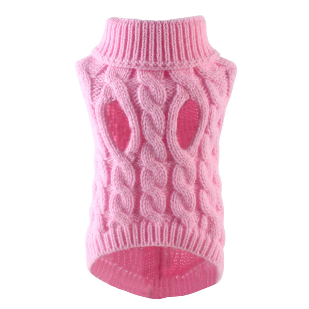 Petspuff Cable Knit Dog Jumper – Warm Winter Sweater | Small Dogs & Puppies