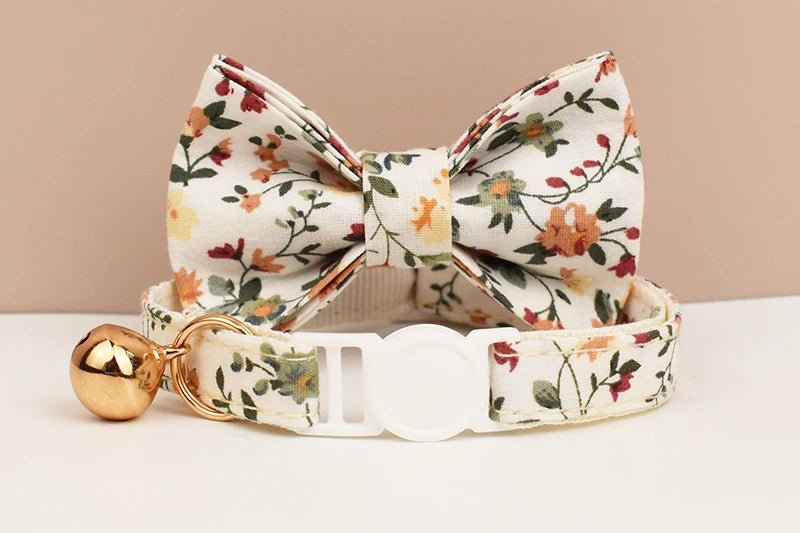 Petspuff Adjustable Cat Collar with Bow & Safety Buckle – Anti-Choke Kitten Collar | 12 Colours - Petspuff