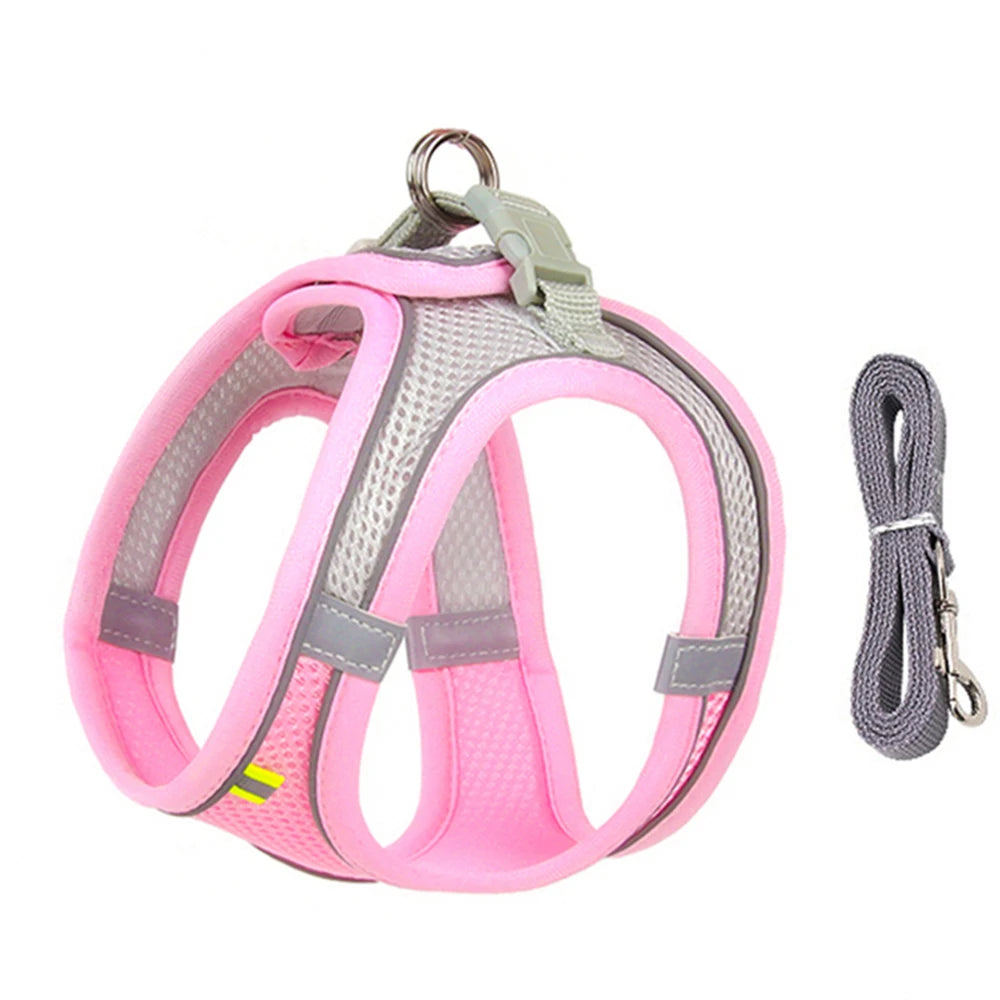 Petspuff Breathable Mesh Harness & Lead Set – Soft Vest Harness | Small Dogs, Puppies & Cats