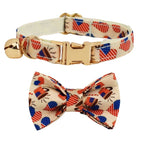Petspuff Personalised Bow Cat Collar with Bell & Safety Buckle – Engraved Name Tag | 6 Colours