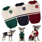 Petspuff College Style Knitted Dog Jumper – Warm Sweater Vest | Small & Medium Dogs and Cats