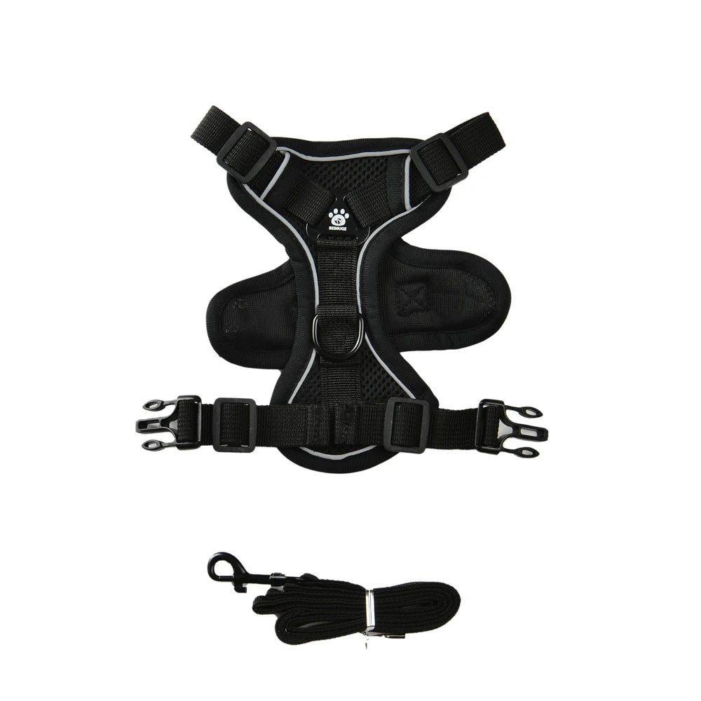Petspuff Soft Mesh Hiking Harness & Lead Set – Reflective Vest Harness | Small Dogs & Cats