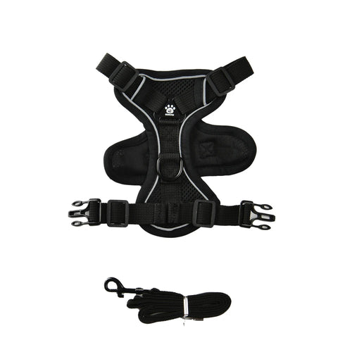 Petspuff Adjustable Mesh Vest Harness & Lead Set – Reflective Walking Set | Small Dogs & Cats