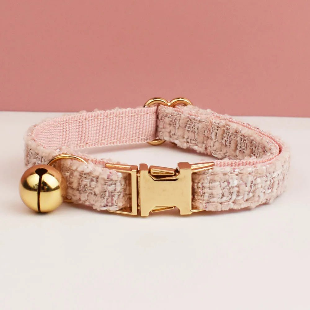 Petspuff Personalised Cat Collar & Lead Set with Bell – Engraved ID Tag | Kittens & Cats