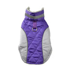 Petspuff Reflective Plaid Fleece Dog Coat – Waterproof High-Neck Jacket | Small to Large Dogs