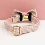 Petspuff Personalised Adjustable Dog Collar & Lead with Bow – Engraved ID Tag | 5 Designs, XS–XL