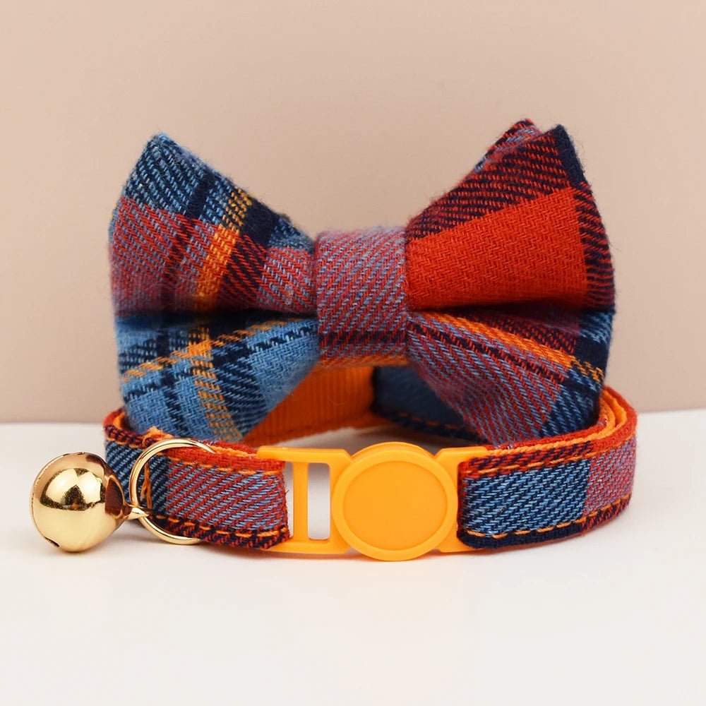 Petspuff Adjustable Cat Collar with Bow & Safety Buckle – Anti-Choke Kitten Collar | 12 Colours - Petspuff