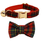 Petspuff Personalised Bow Cat Collar with Bell & Safety Buckle – Engraved Name Tag | 6 Colours