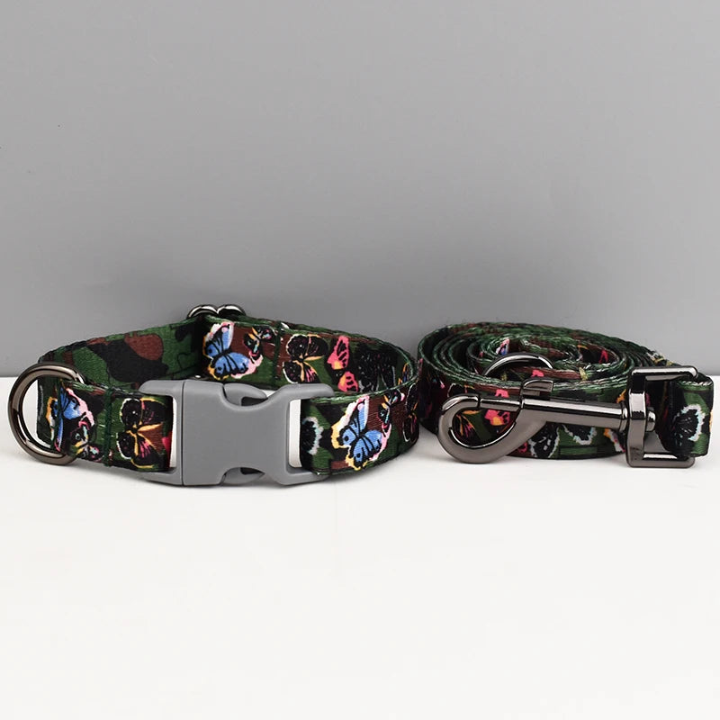 Petspuff Safety Buckle Webbing Dog Collar & Lead Set – 5 Colours for Small to Large Dogs