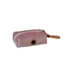 Petspuff Personalised Pale Pink Velvet Dog Collar & Lead Set – Engraved Name Tag, Bow & Harness