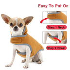 Petspuff Reflective Corduroy Dog Jacket – Fleece-Lined Winter Coat with Lead Hole | Small & Medium Dogs