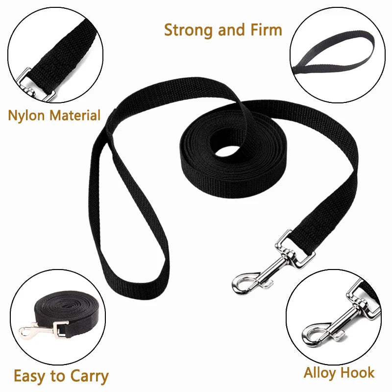 Petspuff Heavy-Duty Long Dog Lead – 2cm Nylon Line 1.5m to 50m | Small to Large Dogs