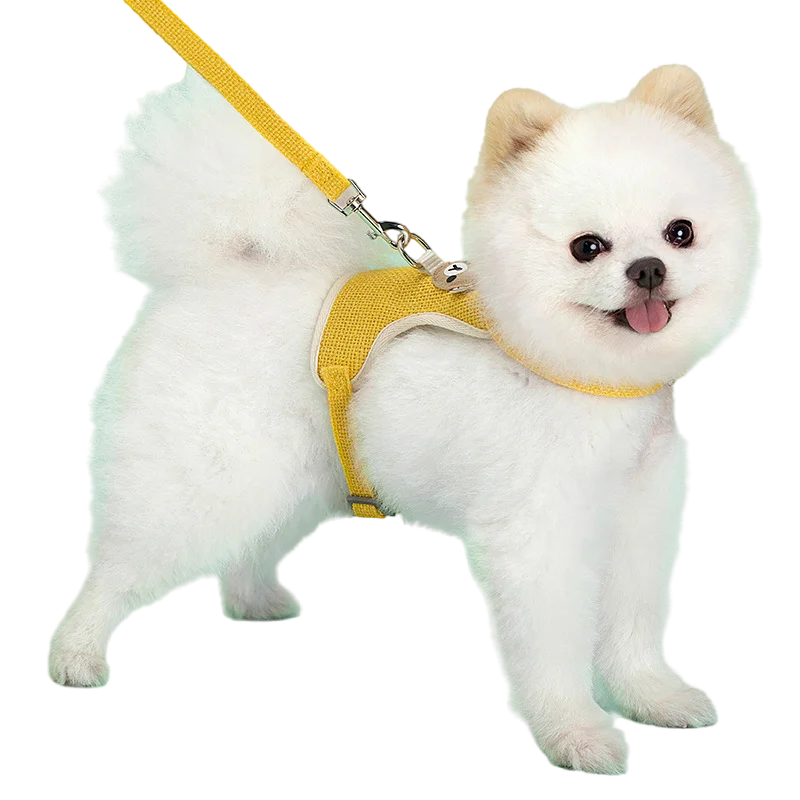 Petspuff Linen Vest Harness & Lead Set – Soft Breathable Harness | Small Dogs, Puppies & Cats