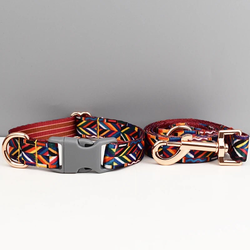 Petspuff Safety Buckle Webbing Dog Collar & Lead Set – 5 Colours for Small to Large Dogs