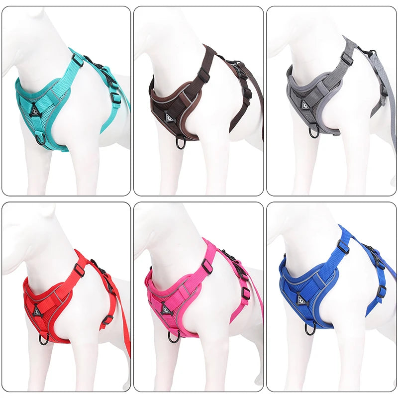 Petspuff Reflective Dog Harness & Lead Set – Adjustable Padded Vest | Small & Medium Dogs and Cats