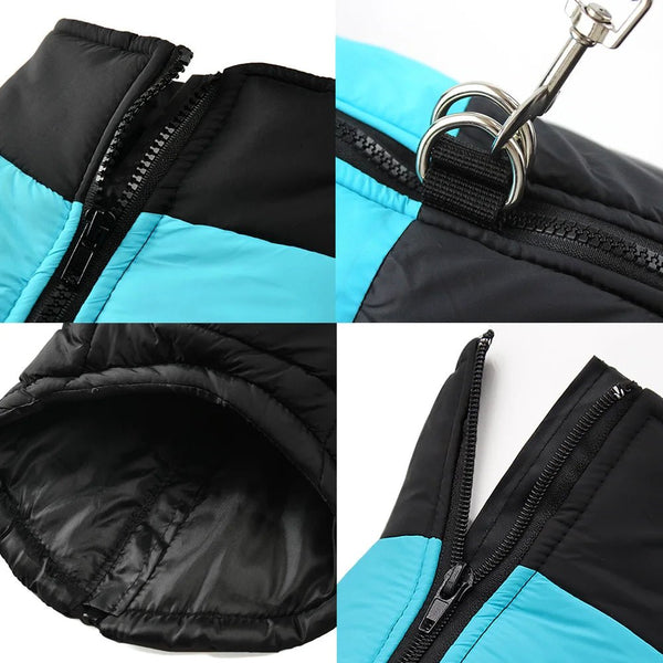 Petspuff Waterproof Dog Coat Vest – Fleece-Lined Winter Jacket with D-Ring | Small to Extra-Large Dogs