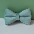 Petspuff Personalised Emerald Green Velvet Dog Collar & Lead with Bow – Engraved Name Tag | S–XL