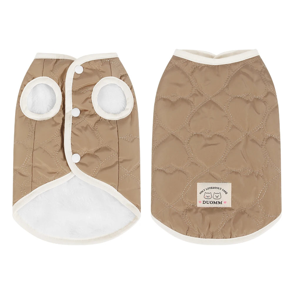 Petspuff Fleece-Lined Cat & Puppy Jacket – Warm Winter Vest | Cats, Kittens & Small Dogs