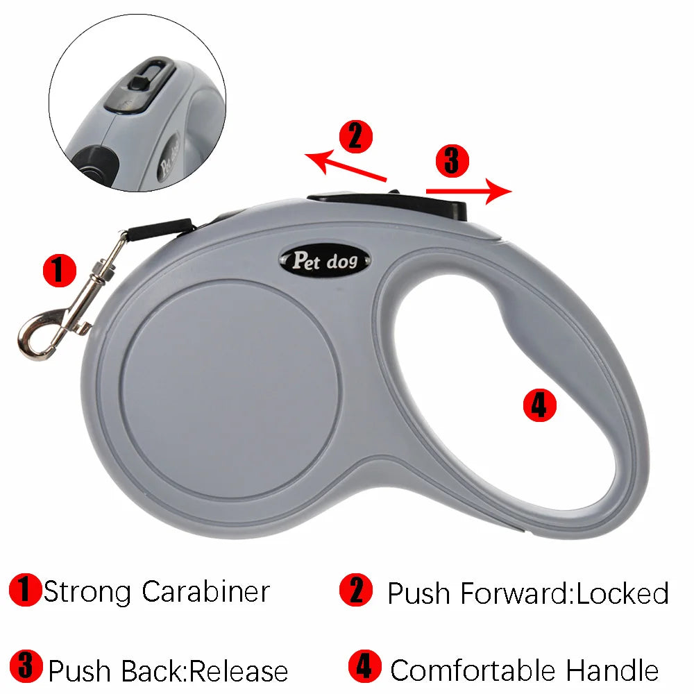 Petspuff Retractable Cat Lead – 3m / 5m Extending Lead for Cats & Small Dogs