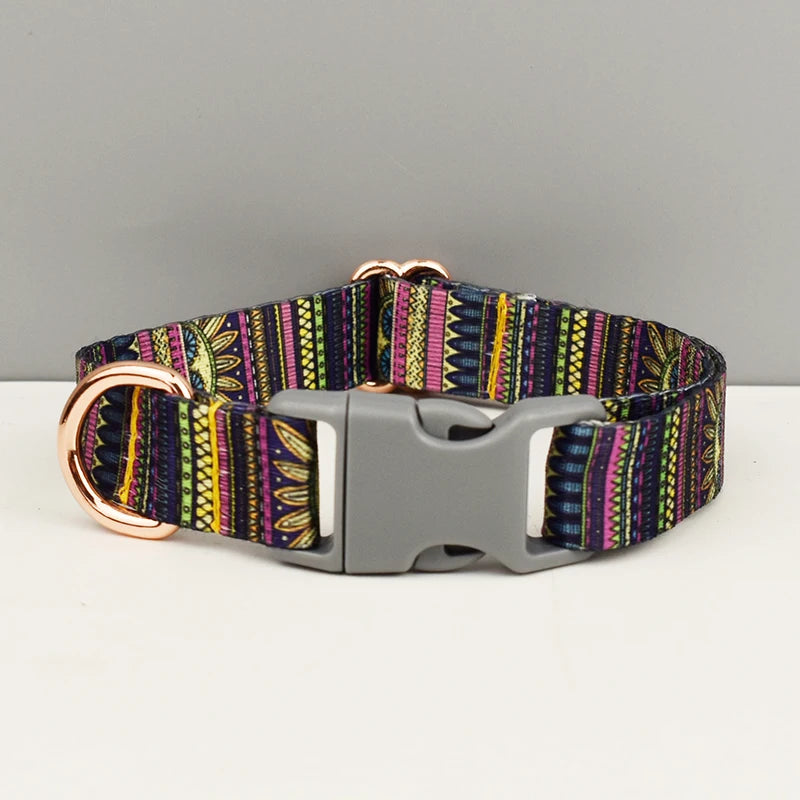 Petspuff Safety Buckle Webbing Dog Collar & Lead Set – 5 Colours for Small to Large Dogs