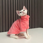Petspuff Turtleneck Plush Cat Jumper – Warm Sweater for Hairless Cats & Small Dogs