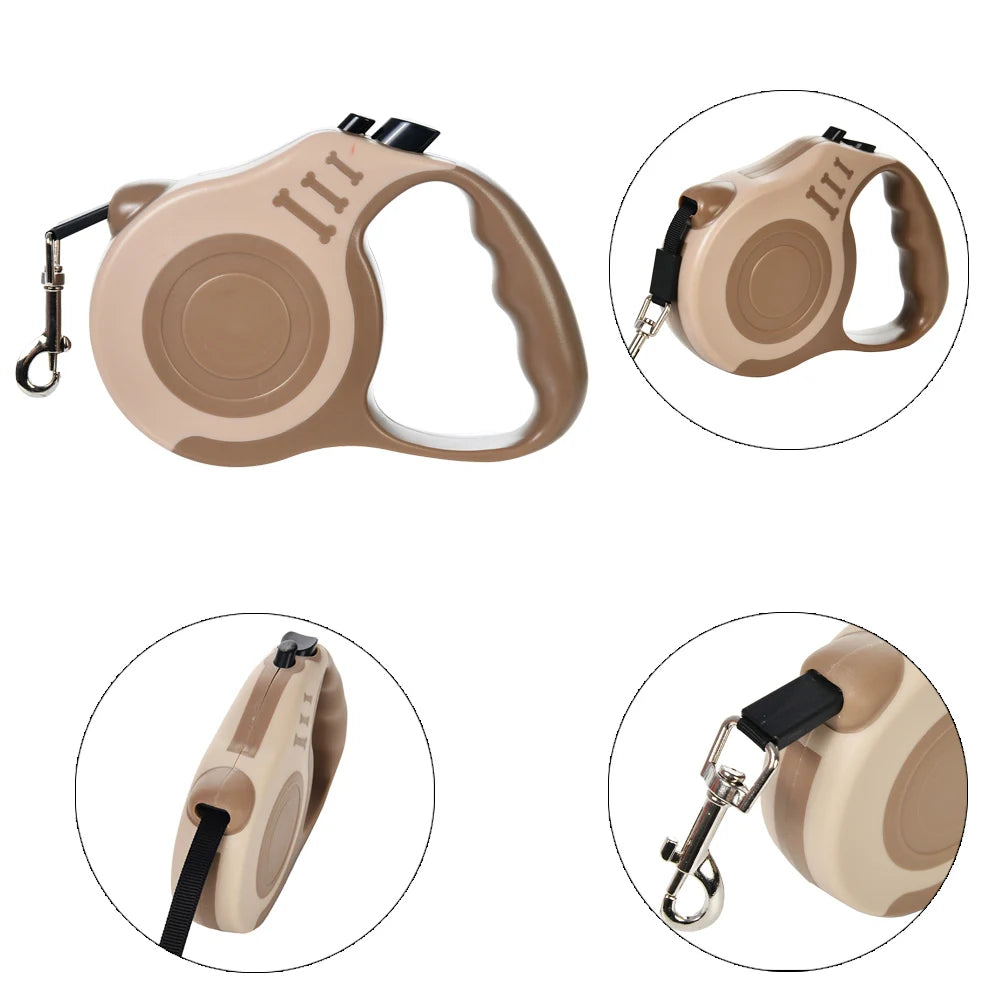 Petspuff Retractable Dog Lead 3m / 5m – One-Button Lock Extending Lead | Small & Medium Dogs
