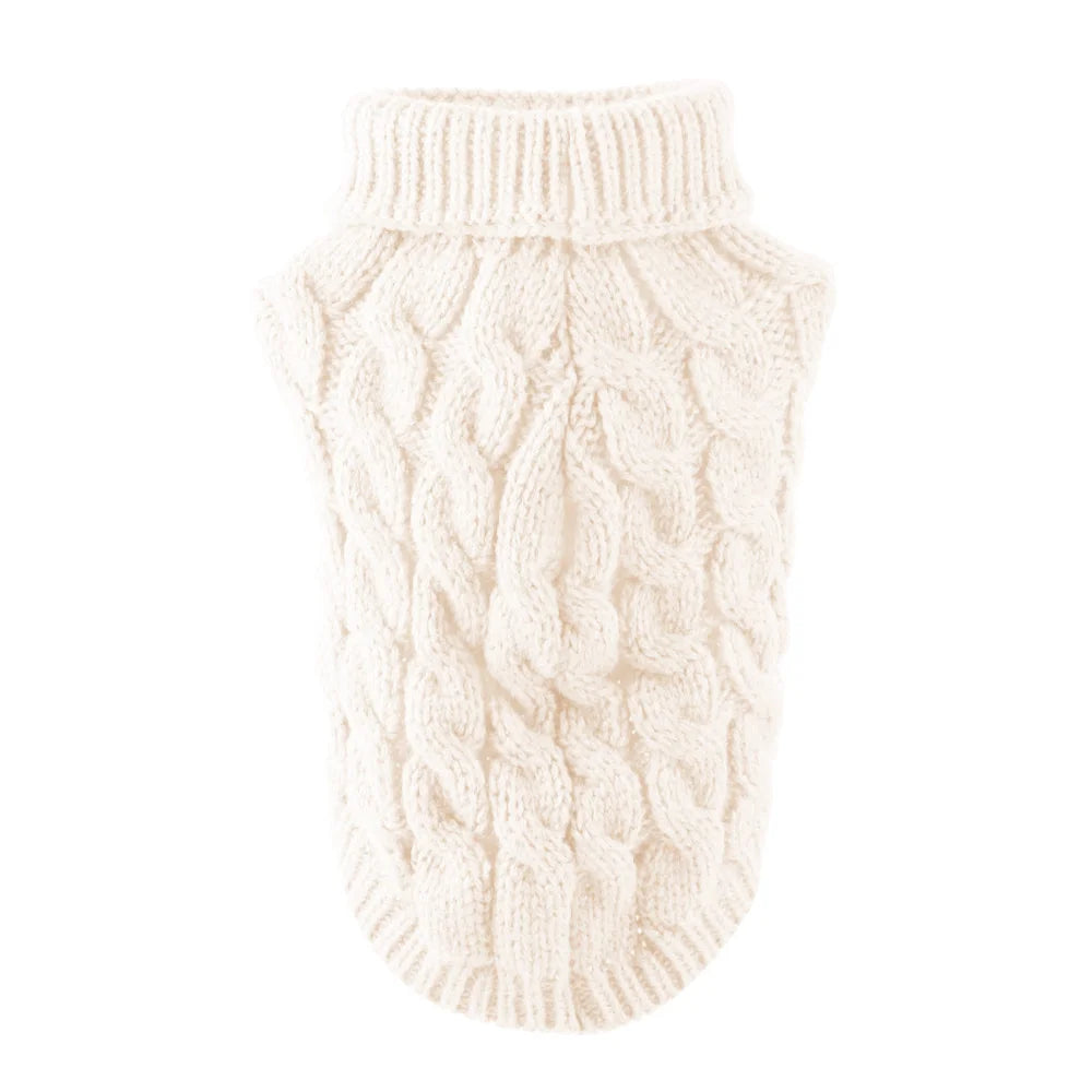 Petspuff Cable Knit Dog Jumper – Warm Winter Sweater | Small Dogs & Puppies