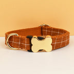 Petspuff Personalised Dog Collar with Engraved Bone Nameplate – Anti-Lost ID Collar | 14 Designs - Petspuff
