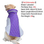 Petspuff Reflective Plaid Fleece Dog Coat – Waterproof High-Neck Jacket | Small to Large Dogs