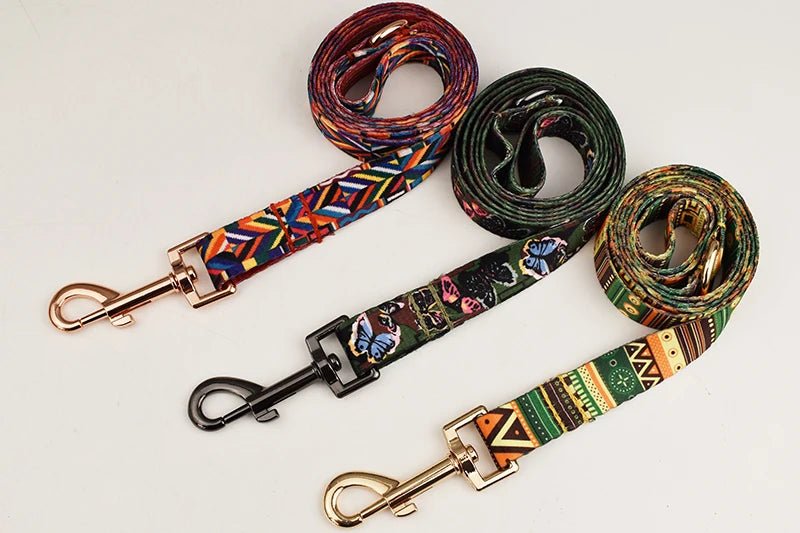 Petspuff Safety Buckle Webbing Dog Collar & Lead Set – 5 Colours for Small to Large Dogs