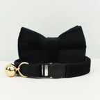 Petspuff Velvet Cat Collar with Bow Tie & Breakaway Safety Buckle – 14 Colours - Petspuff