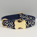 Petspuff Personalised Dog Collar with Engraved Bone Nameplate – Anti-Lost ID Collar | 14 Designs - Petspuff