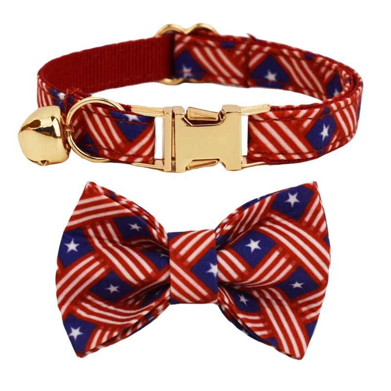 Petspuff Personalised Bow Cat Collar with Bell & Safety Buckle – Engraved Name Tag | 6 Colours