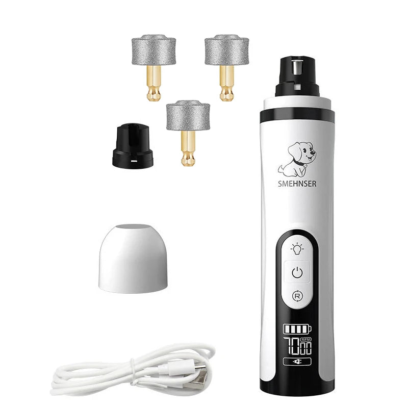 Petspuff Electric Pet Nail Grinder with LED Light – USB Rechargeable Trimmer | Dogs & Cats
