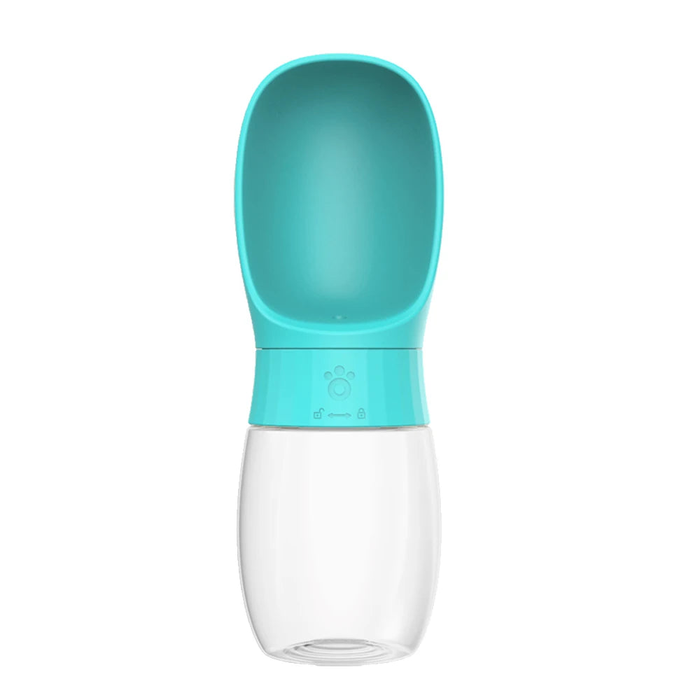 Petspuff Portable Dog Water Bottle with Feeder – 300ml / 500ml Leakproof | Dogs & Cats