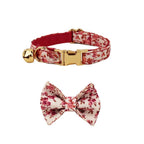 Petspuff Personalised Soft Cat Collar with Bow Tie – Safety Buckle & Engraved Name Tag | 8 Designs