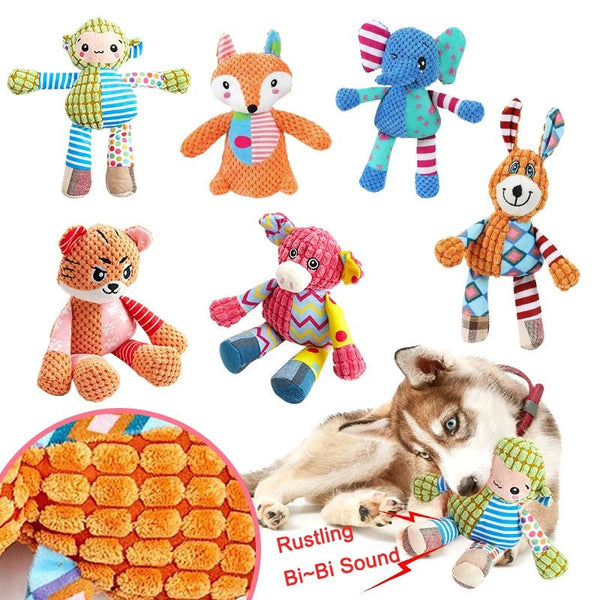 Petspuff Animal Squeaky Plush Dog Toy – Interactive Chew Toy | Dogs, Puppies & Cats