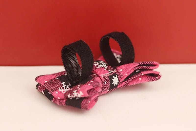 Petspuff Christmas Cat Collar with Bell & Bow – Festive Braided Kitten Collar | 2 Sizes