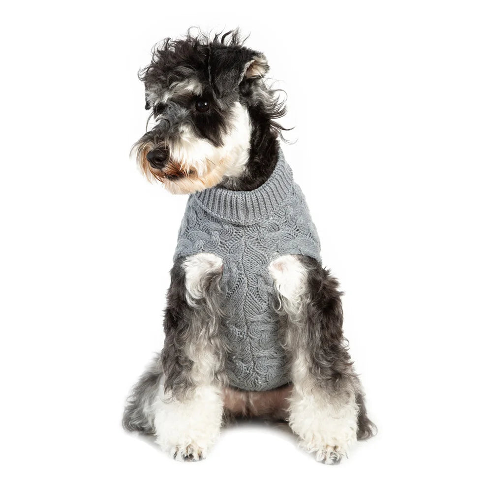 Petspuff Cable Knit Dog Jumper – Warm Winter Sweater | Small Dogs & Puppies
