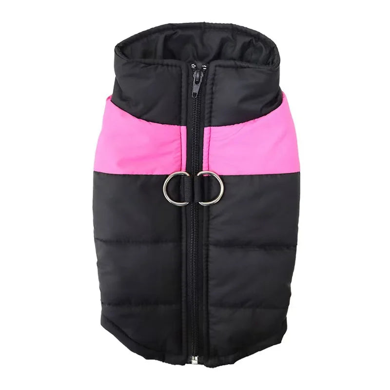 Petspuff Padded Winter Dog Jacket – Windproof Puffer Vest with Lead Rings | Small to Large Dogs