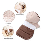 Petspuff Hooded Padded Dog Jacket – Warm Winter Coat with Lead Hole | Small & Medium Dogs