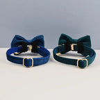 Petspuff Personalised Velvet Cat Collar with Bow, Bell & Engraved ID Tag | Kittens & Cats - Petspuff
