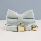 Petspuff Personalised Velvet Cat Collar with Bow, Bell & Engraved ID Tag | Kittens & Cats - Petspuff