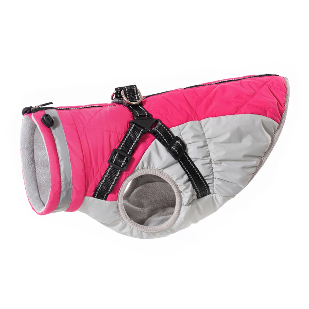 Petspuff Waterproof Dog Coat with Built-In Harness – Padded Winter Jacket | Small to Extra Large Dogs